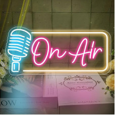 ON AIR neoninis ženklas, ON AIR LED šviesos ženklas su USB maitinimo dekoratyviniai ženklai, skirti kambariams, barams, barams, barams, parduotuvėms, klubams, įrašams, žaidėjams, žaidėjams, žmogaus urvui