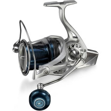 Angelrolle, 20 kg, maks. Zugkraft, Weitwurf, optimierte Schnurverlegung, doppelter Führungsring, 8 + 1 versiegelte Lager, reibungsloses Abholen, abriebfest, Grau für Salzwasser und Süßwasser