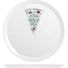 Home Ronda 844744 Pizza Plate, Glass, Opal, 33.5 cm, Set of 6