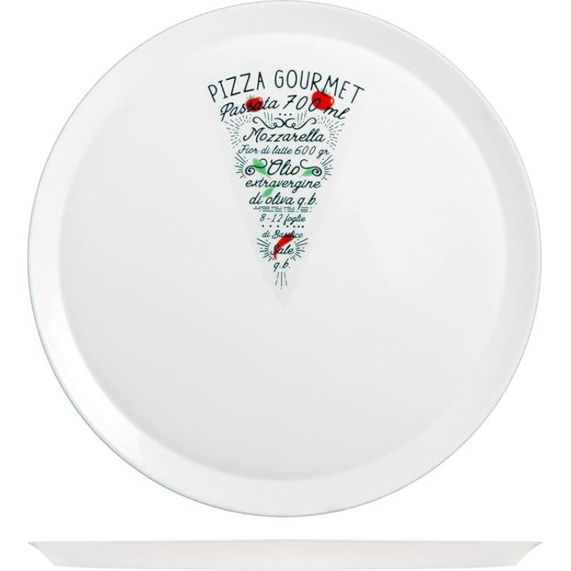 Pradžia Ronda 844744 Stiklinė, opalinė, 33,5 cm, 6 lėkščių picai rinkinys