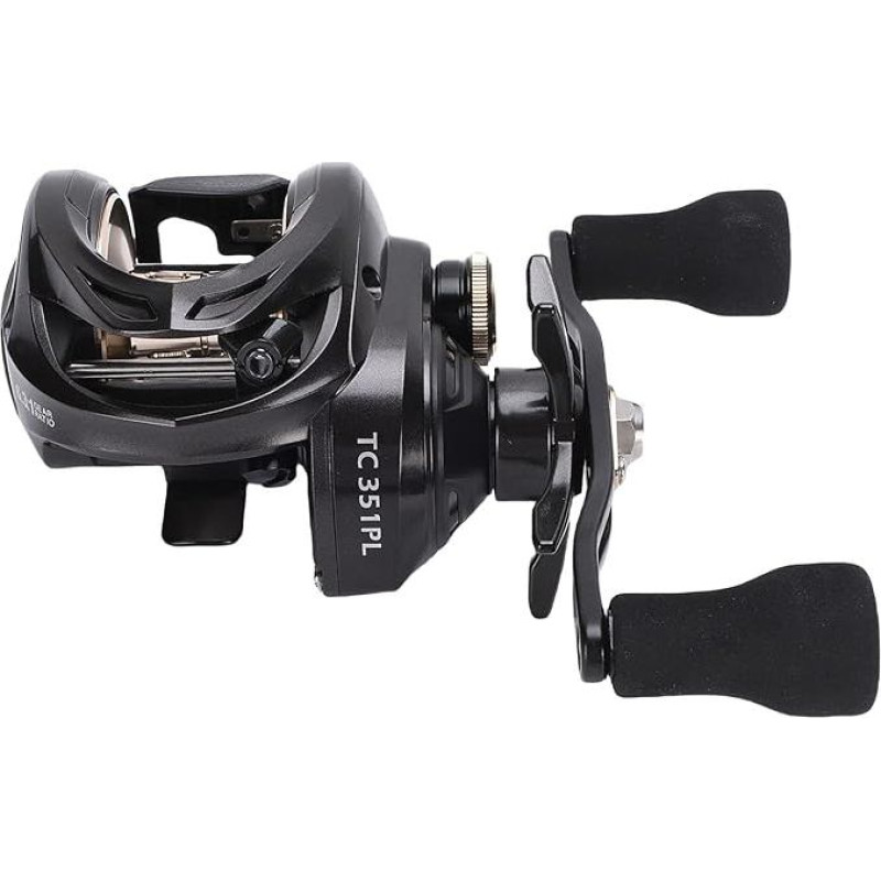 Drfeify Baitcaster-Rollen, Leichte Angelrolle mit 20 Kg Bremskraft und Alarmsystem für das Bootsangeln