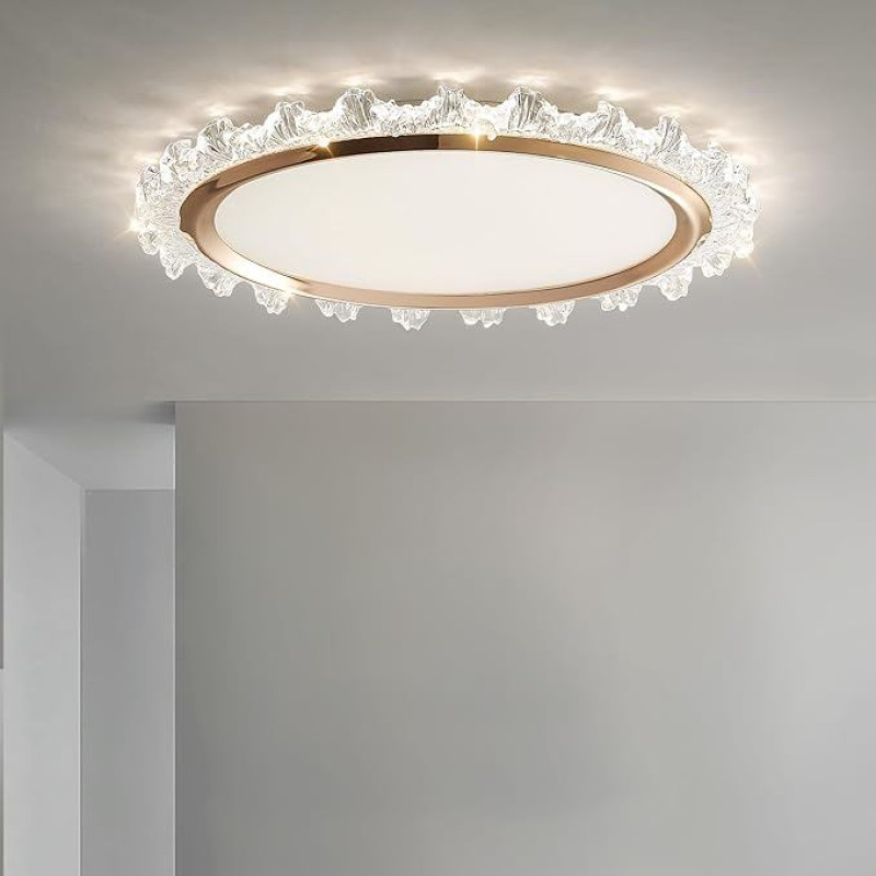 50 cm modernus LED lubų šviestuvas, reguliuojamas 3000 K - 6000 K - elegantiškas gėlių dizaino lubų šviestuvas, montuojamas į apačią 50 W prieškambario apšvietimas, skirtas miegamajam, virtuvei, vonios kambariui, biurui, skalbyklai