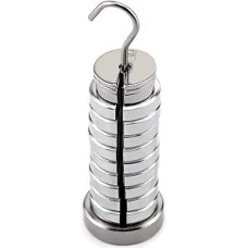 QWORK Slotted Weight Set, 13 Weights with Hanger and Case