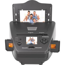 Daugiafunkcinis nuotraukų, skaidrių ir negatyvų skaitytuvas, konvertuoja 35 mm negatyvus / skaidres į 22 MP skaitmeninį JPEG formatą, pridedama 4 GB atminties kortelė, skaidrių skaitytuvas negatyvams skaitmeninti