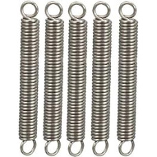 Komprimierte Ersatzfeder, Torsionsfeder aus Edelstahl, Doppelhaken-Zugfeder, 10 Stück verlängerte Druckfedern(0.5 * 5 * 25mm)
