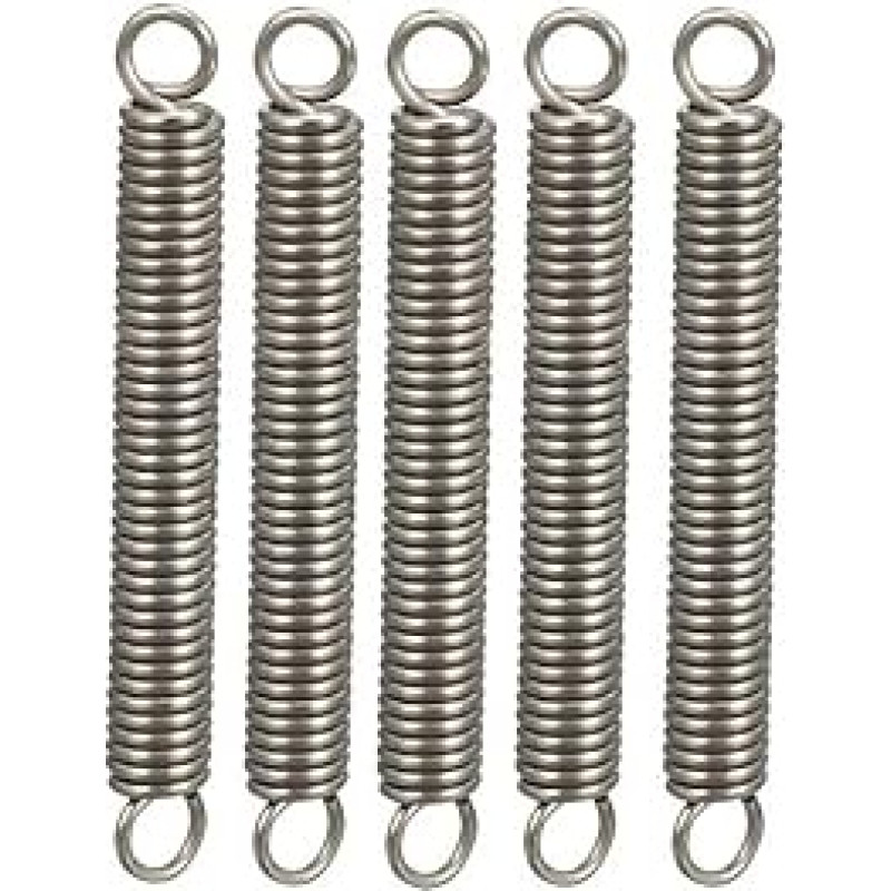 Komprimierte Ersatzfeder, Torsionsfeder aus Edelstahl, Doppelhaken-Zugfeder, 10 Stück verlängerte Druckfedern(0.5 * 5 * 25mm)