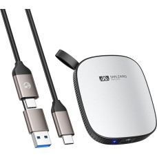 SAN ZANG MASTER išorinis SSD 512 GB nešiojamasis SSD modernus minimalistinės talpos SSD kietasis diskas išorinis / lengvas aliuminio korpusas / USB-C suderinamas su kompiuteriu / nešiojamuoju kompiuteriu