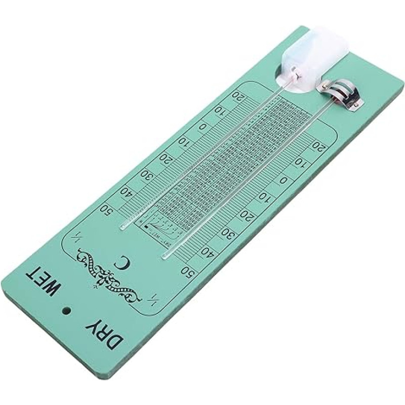 SIXRUN Hochpräzises Marine-Nass-Trocken-Glühbirnen-Hygrometer, Holz-Kunststoff-Verbundpsychrometer für Boote, Genaue Temperatur- und Luftfeuchtigkeitsmessung für Yachten und Frachtschiffe