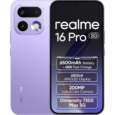 realme 16 Pro 5G išmanusis telefonas 8+256GB,Orchideenlila,MediaTek Dimensity 7300 Max,6,78