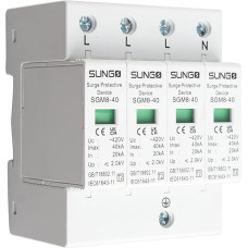 Surge Protection 4P 40KA, Surge Arrester Protection DIN Rail Low Voltage Protection Surge Protection Device for the Protection of Electrical Systems of Household Appliances