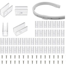 100 neoninių juostelių laikiklių, greito montavimo laikiklių laikikliai 6 x 12 mm, LED juostelių laikiklis, skirtas 