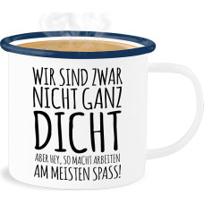 Emaliuotas skardinis puodelis - pareiškimas - ne visai glaudus Dovanoju darbą Kolega I Kolega - 300 ml - balta mėlyna - pareiškimai Kolega Puodelis Su Naujaisiais metais Darbas Kavos puodelis Nauji metai