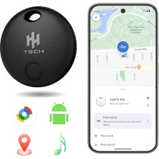 HH-Tech Bluetooth-Smart-Tag (weißes Pack-1) für Android-Geräte, kompatibel mit Google Find Hub, Find My, Smart Tracker, Artikelfinder, verfolgen Sie einfach Ihre Brieftasche, Tasche, Koffer und mehr