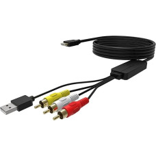 RCA į HDMI keitiklis, AV į HDMI adapteris, AV kompozitinis CVBS vaizdo ir garso keitiklio adapteris, palaikantis 1080P, skirtas PS2/PS3/STB/Xbox VHS/VCR/Blue-Ray DVD grotuvui (RCA į HDMI)