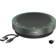 Jabra Speak2 75 Cordless Hands-Free Solution with USB-C Bluetooth Adapter, 4 Noise Cancelling Microphones, 65mm Broadband Speaker, MS Team Certified, Dark Grey