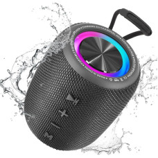 20W Bluetooth Speaker - Portable Music Box with 360° Stereo Sound, LED Light Show, IPX6 Waterproof, 16 Hours Playtime, FM Radio/AUX/TF Support