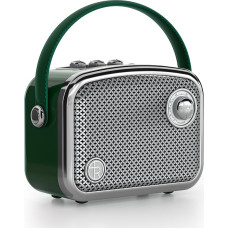 Vintage Style Portable Bluetooth Speaker Brown Retro Metal Mesh Compact Square Shape (Green)