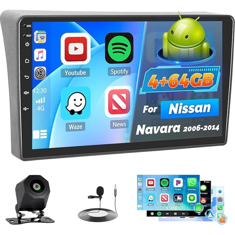 Roinvou 4+64G automobilinis radijas 