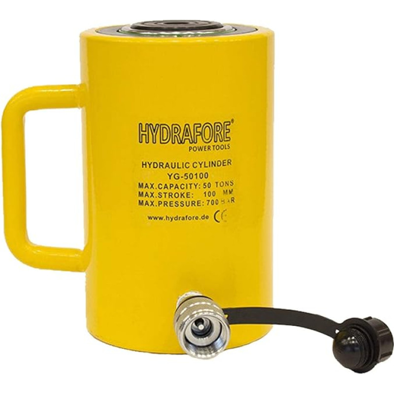 Vieno veikimo hidraulinis cilindras (50 tonų 100 mm) (YG-50100)