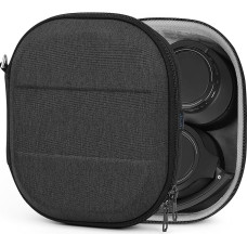 Geekria UltraShell Headphones Case Compatible with Audio-Technica ATH-SR50BT, ATH-SR30BT, ATH-ANC900BT Case, Replacement Hard Shell Travel Carrying Bag with Cable Storage (Dark Grey)