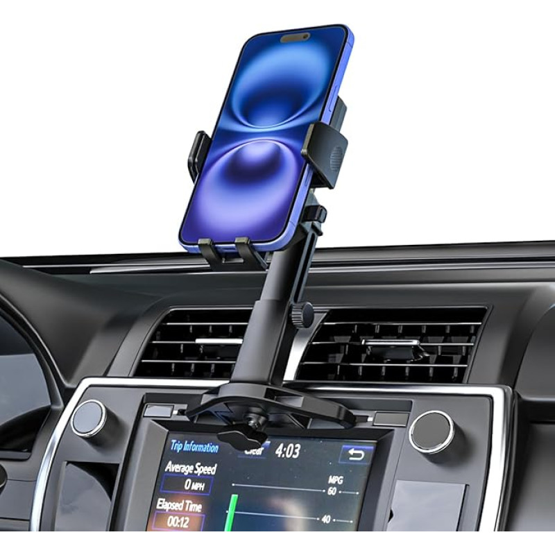 CD lizdo automobilinis mobiliojo telefono laikiklis, [reguliuojamas aukštis] itin stabilus CD grotuvo telefono laikiklis, mobiliojo telefono laikiklis automobilyje, CD lizdas 