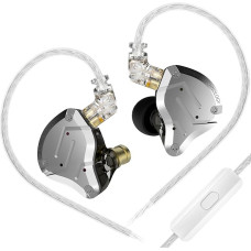 KZ ZS10 Pro ausinės, 4 subalansuoti diskiniai garsiakalbiai ir 1 dinaminis garsiakalbis (4BA ir 1DD), hibridinės ausinės su 2 kontaktų keičiamuoju kabeliu