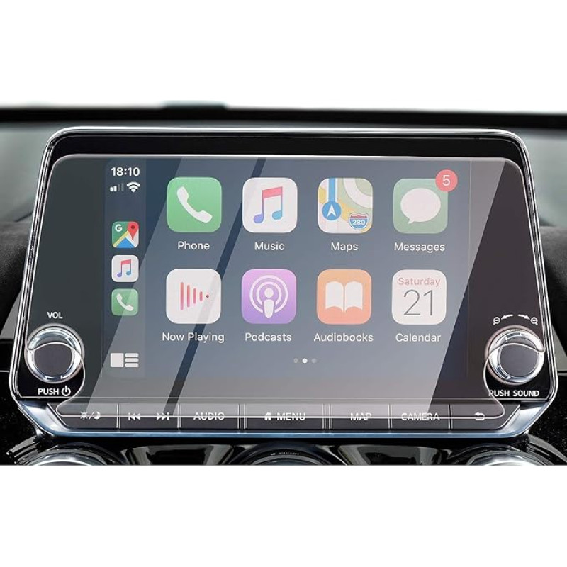 CDEFG Suderinama su Nissan Juke F16 2019-2022 2023 Navigation Glass Screen Protector 9H atsparus įbrėžimams ir pirštų atspaudams Automobilinė GPS 8 colių skaidri ekrano apsauga Navigation Film