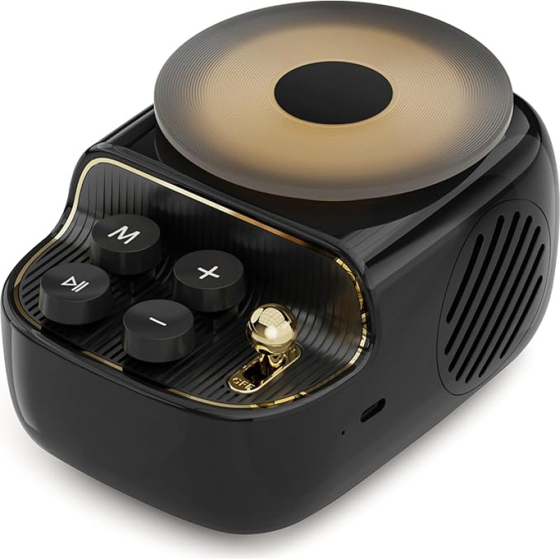 COLSUR Mini-Bluetooth-Lautosprecher, mažesnė Retro-Lautsprecher mit Nachtlicht, tragbarer kabelloser Bluetooth 5.3, 1200 mAh Akku, unterstützt TF-Karte, Innen/Schlafzimmer/Wohnzimmer/Reisen/Geschenke