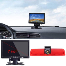 12 mm objektyvo CMOS galinio vaizdo kamera + 7 colių TFT LCD ekrano monitorius, stabdžių žibintas, automobilio stogo atbulinės eigos kamera, skirta 