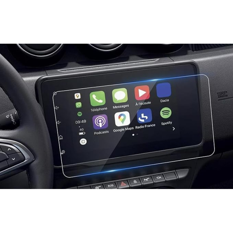 Tinka Dacia Duster Extreme 2022 2023 2024 Navigacija Ekrano apsauga Dacia Duster 8 colių jutikliniam ekranui Apsauginis stiklas Ekrano apsauga 9H atsparus įbrėžimams