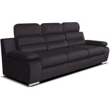 Robin Inspire Amber Sofa 3-vietė su miego funkcija Sofa-lova svetainei Sofa-lova miegamajam Sofos ir sofos su miego funkcija 238 x 96 x 95 cm Kronos audinys Juoda