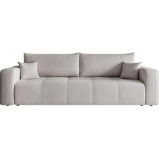 Sofa su miego funkcija (125 x 200) ir lovos dėžė (medžio masyvas + MDF) su dekoratyviniais dygsniais ant sėdynės 93 x 244 cm