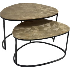 Kušetės komplektas Filorin Aliuminis Bronza Braun Metalgestell Maße 90x65x50 70x55x40 cm, Masė:90 cm X 65 cm + 70 cm X 55 cm