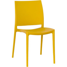 OKAFFAREFATTO MADDALONI Altea Plastic Dining Chair Mustard Yellow Model Comfort