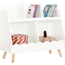 SoBuy Montessori KMB100-W Children's Bookcase with 5 Compartments White Width Approx. 82 x 76 x 35 cm
