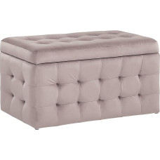 Taburetė su laikymo dangčiu Velvet Pink Bed Bench Chest Footstool Modern Michigan