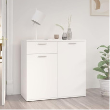 Komoda su stalčiais ir durelėmis 80 x 36 x 75 cm spintelė Komoda Svetainės baldai Aukšta spinta Įėjimo spinta Daugiasluoksnė medinė spinta Balta