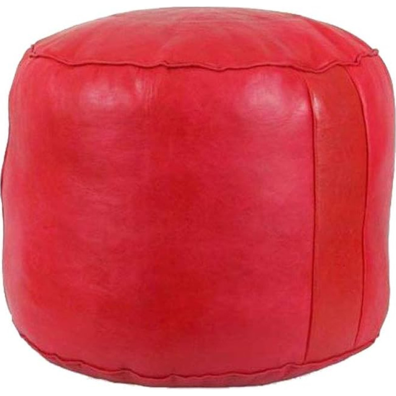 Horus Artesanía de Egipto Puff Puff Glaudi odinė pėda Arklio oda 40 cm / 35 cm Raudona