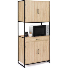 IDMarket - Kitchen Buffet 80 cm Detroit Furniture 4 Doors Industrial Design + Drawer