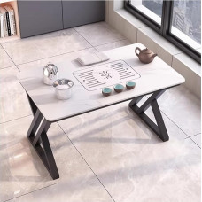 Moderner, Einfacher Teetisch Und Stuhl, Mit Leder Gepolsterte, Bequeme Loungemöbel for Kleine Wohnungen, Balkone, Wohnzimmer Und Büros(C)