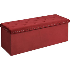 B FSOBEIIALEO Storage Ottoman Bench Collapsible Tufted Ottoman su saugykla Extra Large 140L Toy Chest Storage Boxes Footrest Bench for Bedroom Luxury