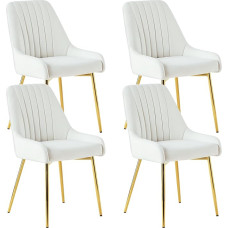 Sepnine Dining Room Chairs Set of 4 Kitchen Chairs Modern Upholstered Chair Dining Room Chairs with Metal Legs, Velvet Dining Chair, Ergonomic Dining Chairs