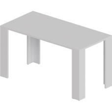 POKAR Dining Room Table, Dining Table, Kitchen Table, Desk with 2.5 cm Table Top, White, 120 x 60 x 75 cm