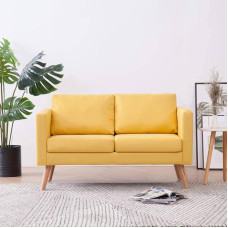 LAPOOH 2 sėdimų vietų sofa-lova gyvenamajam kambariui, apartamentams, poilsio sofoms ir sofoms Atpalaiduojanti sofa audinys geltonas