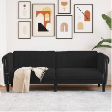 ShGaxin 372590 3-vietė sofa Black Velvet Lounge Sofa, Sofos ir sofos, Relax Sofa, Svetainės sofa