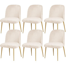 6 vnt. išlenktos nugaros kėdžių dangteliai Velvet Modern Accent vidurio amžiaus trumpas nugara be porankių Kėdžių dangteliai kambario baldams