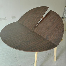 Faltbare runde Tischplatte, 119 cm - 240 cm Durchmesser, platzsparendes Holzdesign für den Innen- und Außenbereich, perfekt für Picknicks, Partys, Bankette und Hochzeiten