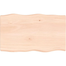 Tischplatte Eiche massiv sägerau 100 x 60 x 6 cm Ersatztisch für Küche Esszimmer Schreibtisch Tischplatte Naturholz