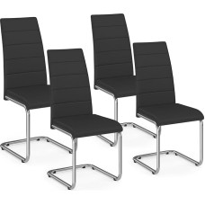 IDMarket - Set of 4 Mia Dining Chairs Black