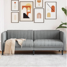 372613 3-vietė sofa šviesiai pilkas audinys, svetainės sofa, sofos ir kušetės, poilsio sofa, svetainės sofa